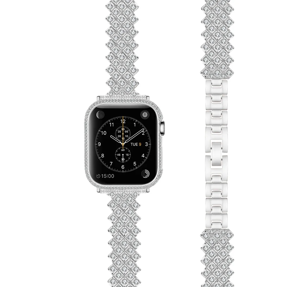 Diamond Bracelet For Apple Watch Band 44mm 40mm 45mm 41mm 42mm 38mm 49mm Metal wristband iWatch Series Ultra 8 7 6 5 4 3 SE Band