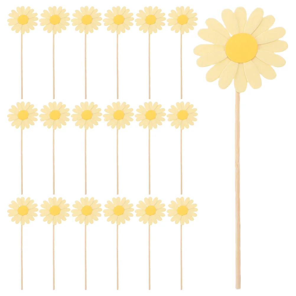 

36Pcs Daisy Floral Cake Decorations Picks Cupcake Toppers Birthday Wedding Party Supplies Daisy Flower Cake Topper