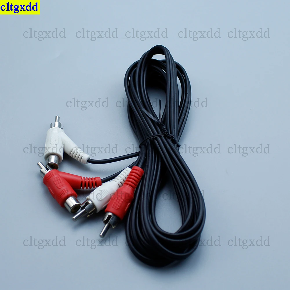 cltgxdd 1piece 2RCA Male to Female 1/2 Lotus Audio Cable Lotus Cable Video Cable TV Box Audio Distributor Cable Power Cable