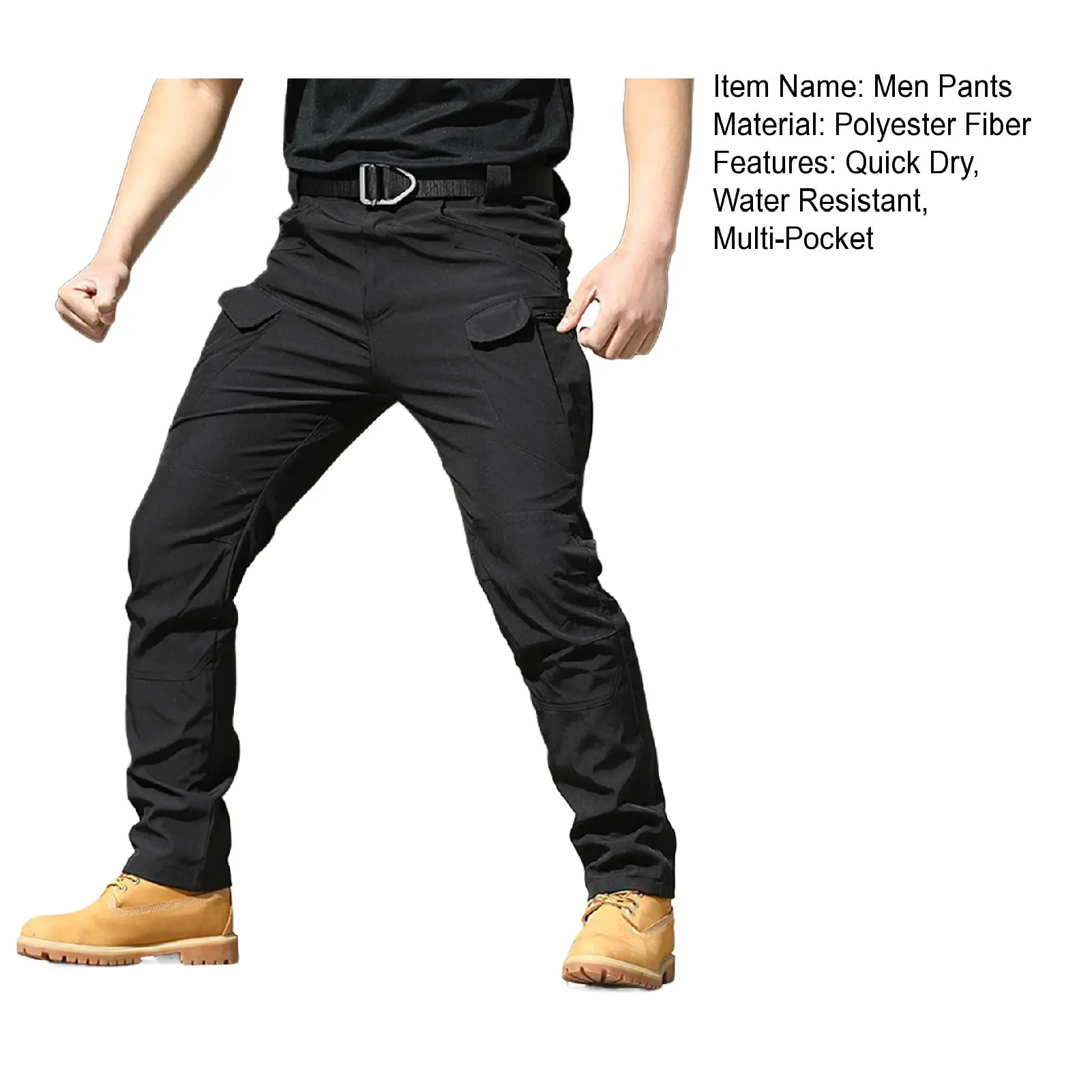 Pantalon cargo camouflage multi-poches pour homme, séchage rapide, extérieur, sport, fjCamSolomon, noir, voyage, randonnée, nd