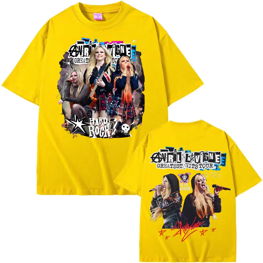 Singer Avril Lavigne Greatest Hits Tour 2025 Concert T Shirts Men