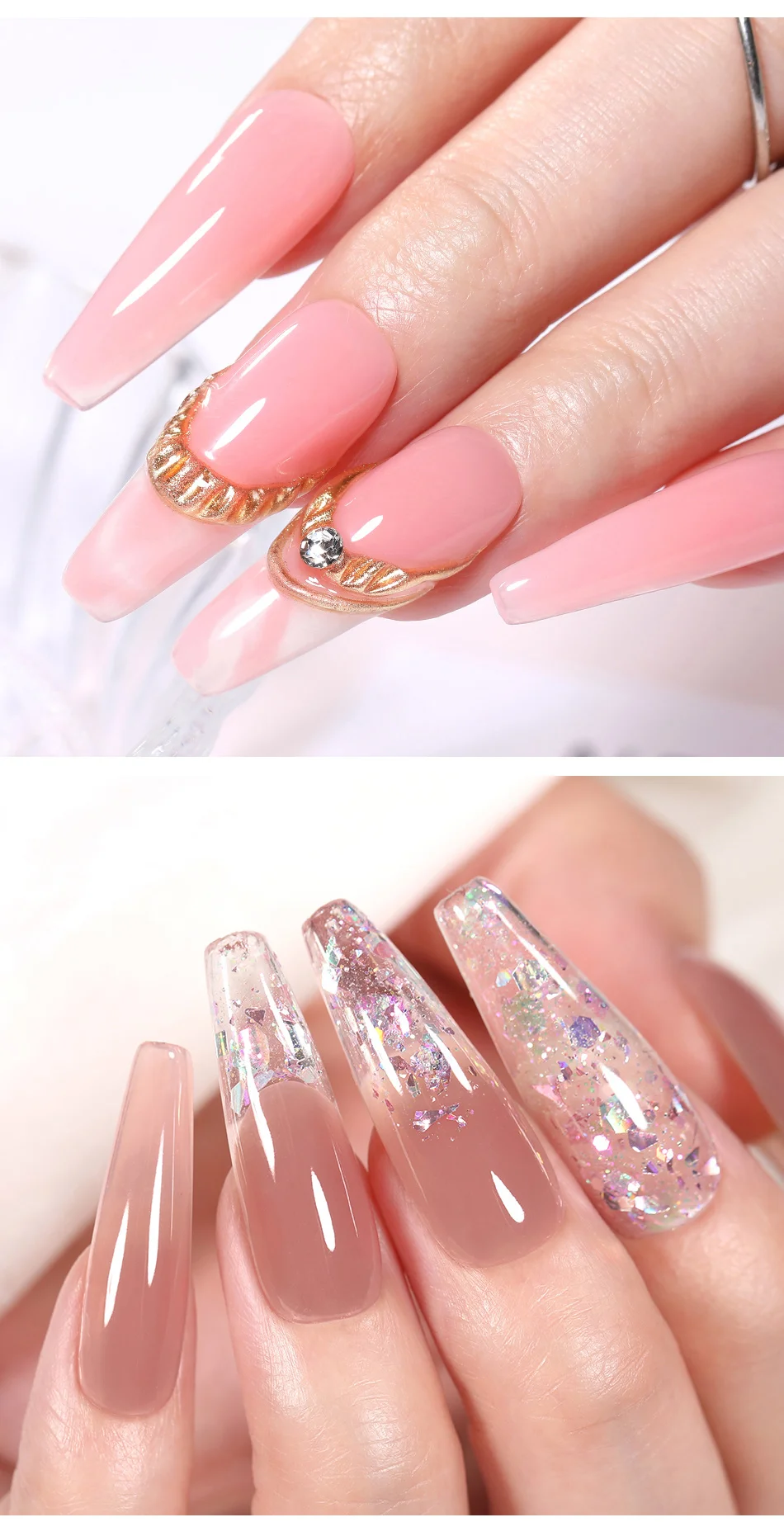 BORN PRETTY 15 ml Antihaft-Handverlängerungs-Gel-Nagellack, Schnitzerei, Blume, Nagelkunst, formend, solider Acryl-Nagelgel-Lack – Detail 6