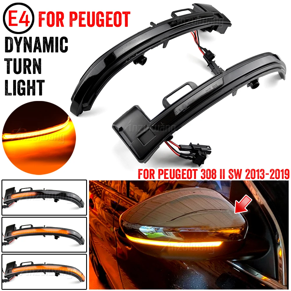 

Dynamic Blinker Turn Signal LED For Peugeot 308 T9 308 SW II Mk2 2013 2014 2015 2016 2017 2018 2019 arrow light