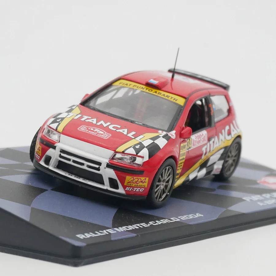 Ixo 1:43 Scale Diecast Alloy Fiat Punto S1600 WRC 2004 Racing Toys Cars Model Classics Adult Collection Souvenir Gifts Display