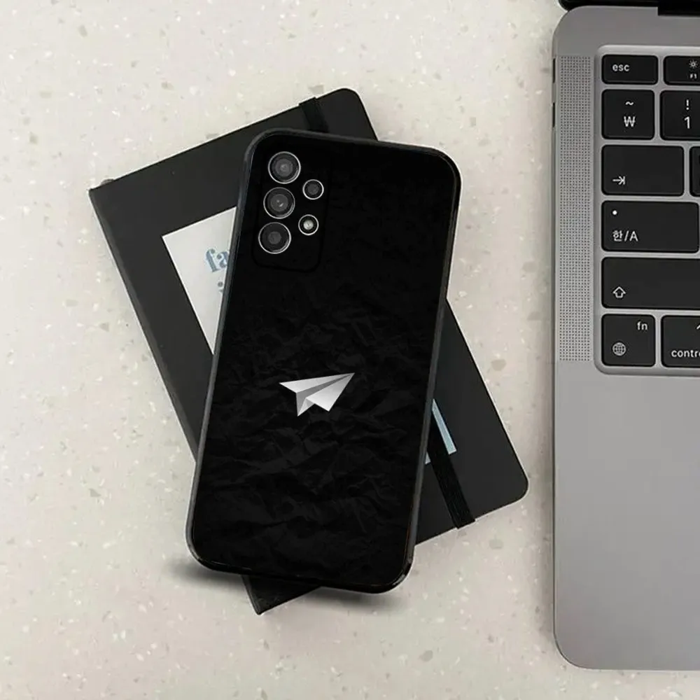 Premium Airplane Pattern Phone Case For Samsung Galaxy A13,A21s,A22,A31,A32,A52,A53,A71,A80,A91 Soft Black Cover image 2