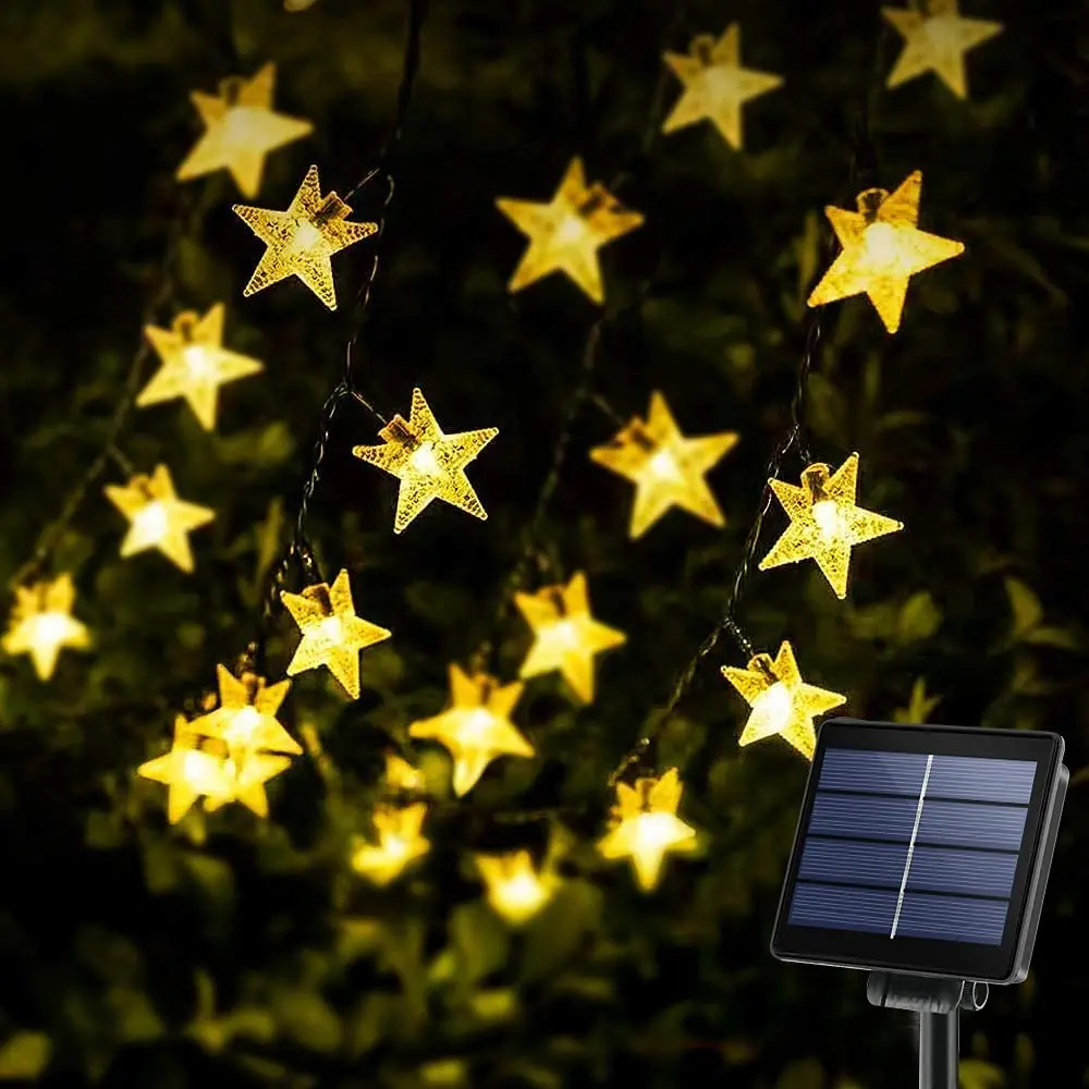 

Solar Star String Lights Outdoor 8 Modes Twinkle Fairy Lights 7/12/22M Garland For Party/Patio/Garden/Yard Christmas Decoration