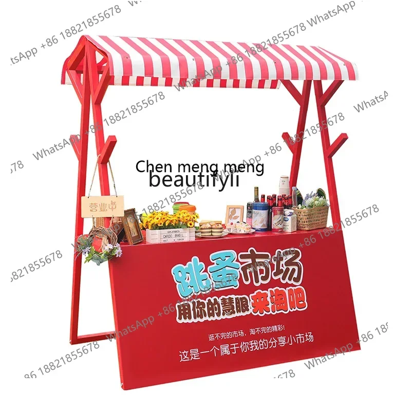

B178 cqyOutdoor stall promotional rack Multifunctional stall rack with table Shopping mall float activity scaffold