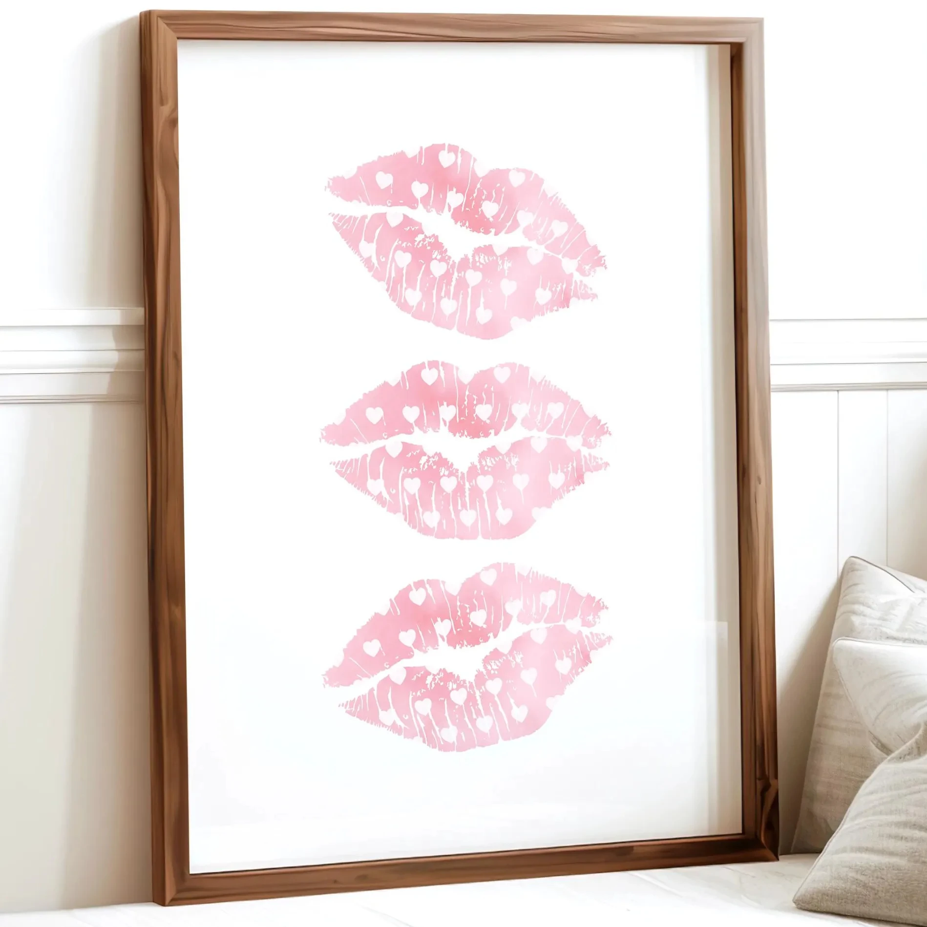 1PC frameless decorative art print,Happy Valentine's Day Wall Art Love Valentines Day Poster, Valentines Day Decor, Typography W