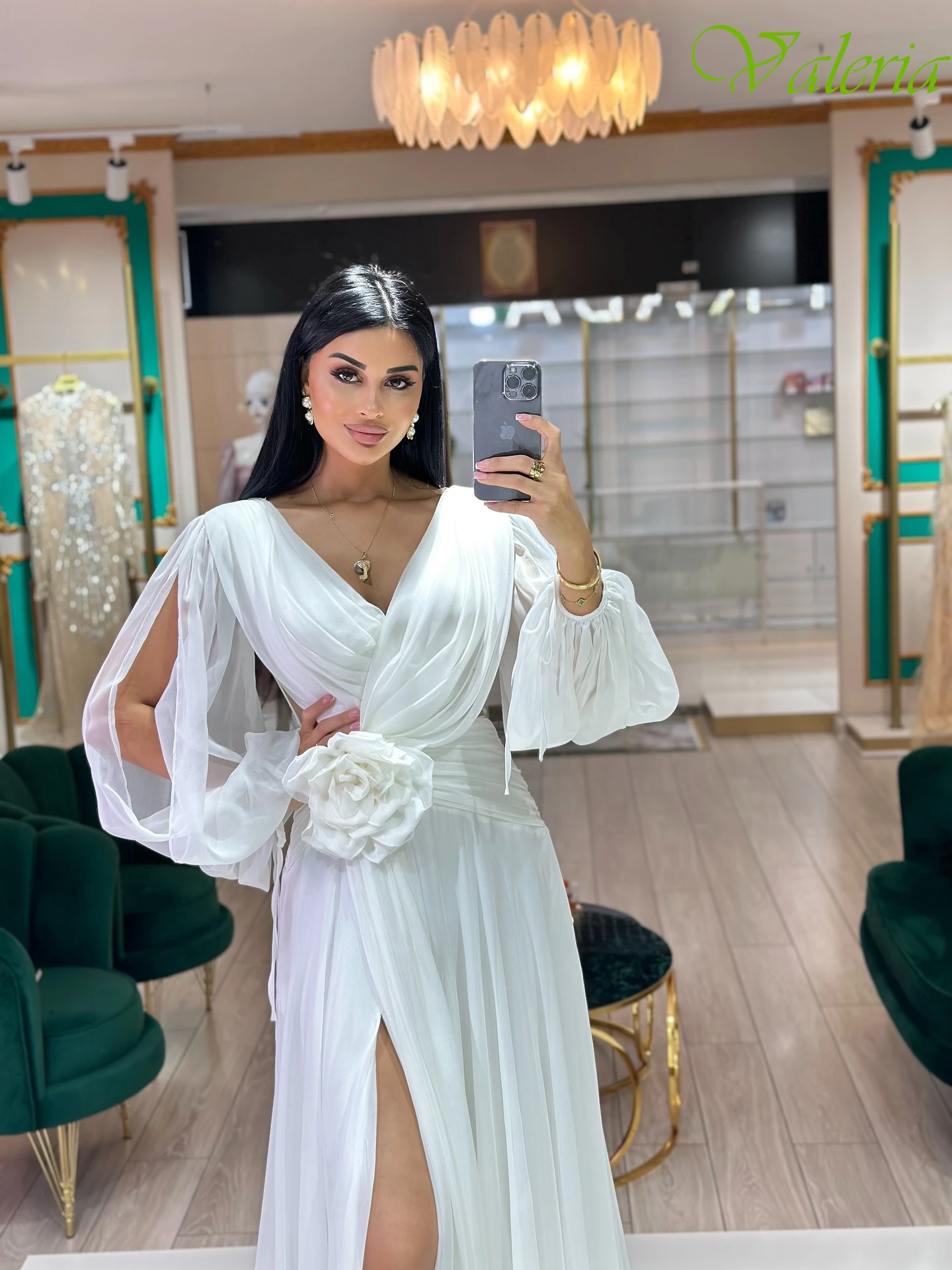 

Customized A-Line V-Neck Elegant Evening Dress Fashion Temperament Bespoke Occasion Gowns Delicate High Quality Party Dress