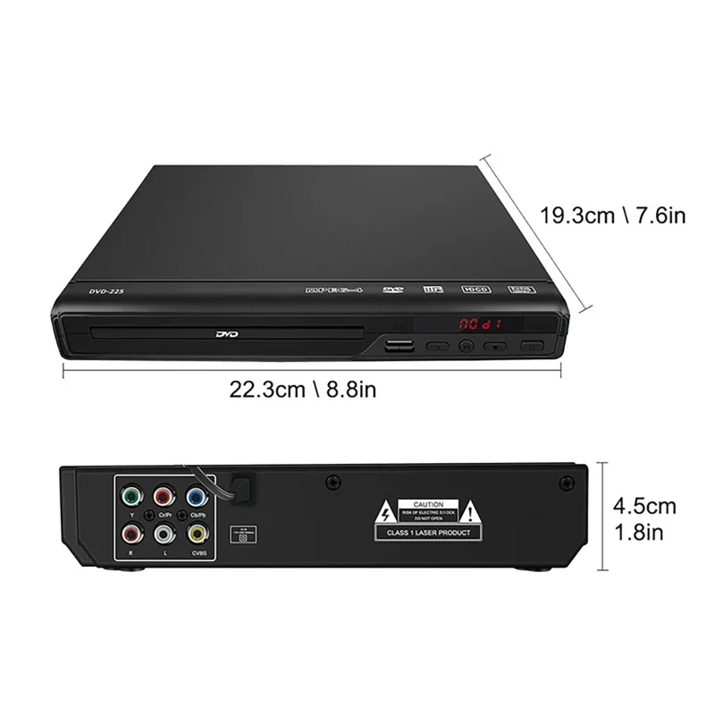 Multi Region Full HD 1080P Home DVD Player Multimedia Digital TV Disc Player Support DVD CD MP3 MP4 RW VCD Home Theatre System