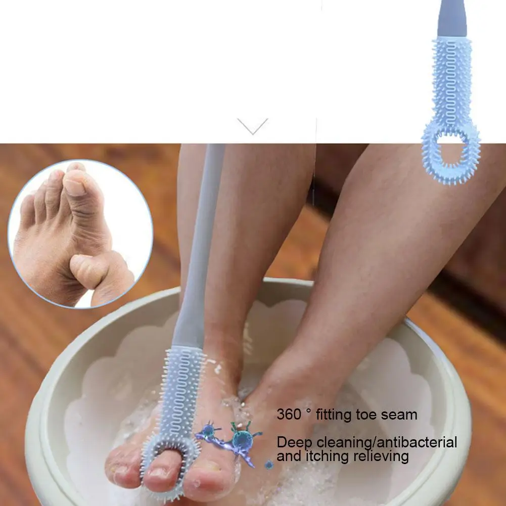 Foot Wash Soft Brush Exfoliating Brush Rub Foot Board Rub Soft Hair Tools Foot Wash Brush Toe Seam Soft Rubber Brush Cleaner