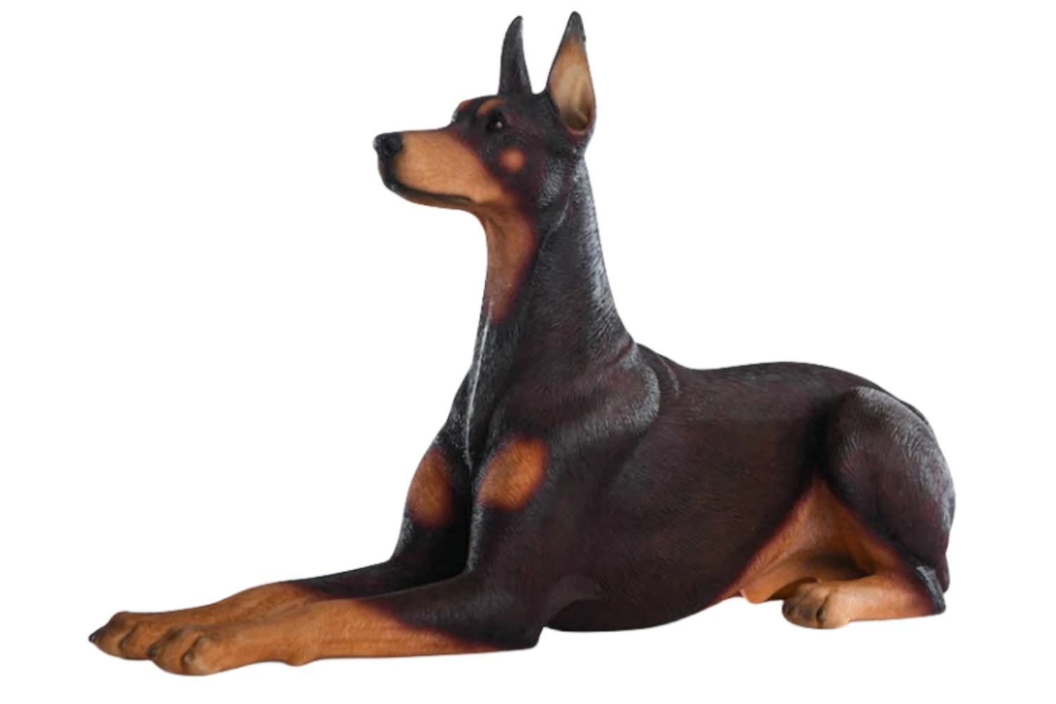 

HiPlay JXK Dog Doberman Pinschers Expertly Hand-Painted Lifelike Safe Resin 1:6 Animal Figurine