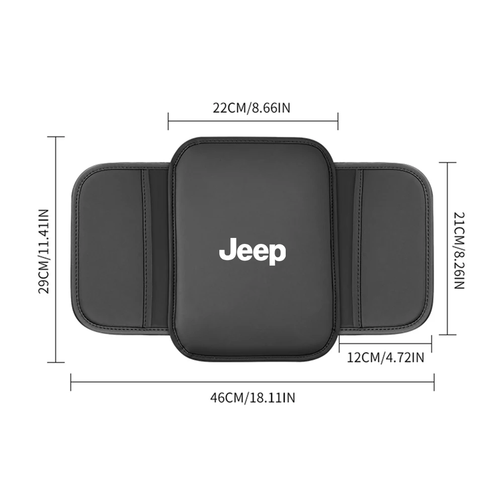 سيارة مركز وحدة التحكم مسند الذراع وسادة الذراع بقية غطاء صندوق حصيرة واقية ل جيب كومباس رينيجيد جراند شيروكي رانجلر JK المصارع #2