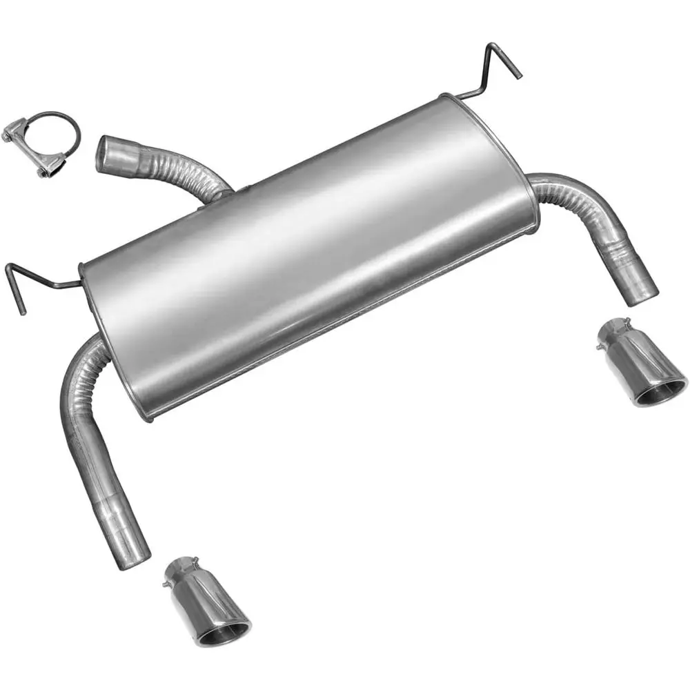 

Задний глушитель американского производства 2013-2019 гг. с хомутом и хромированными насадками