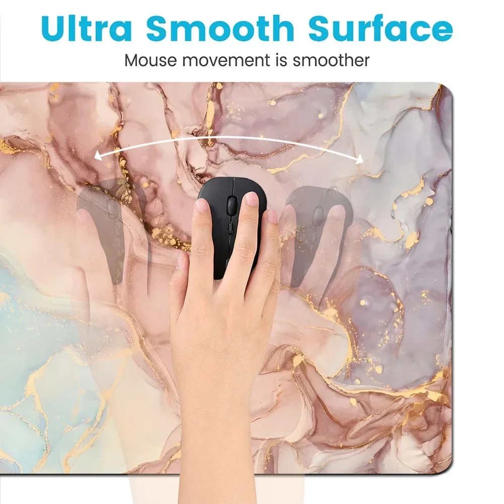 لوحة ماوس رخامية كبيرة الحجم مقاس 900 × 400 XXL لوحة مكتب مطاطية لوحة ماوس ألعاب حصيرة مكتبية غير قابلة للانزلاق لملحقات الألعاب والعمل المكتبي