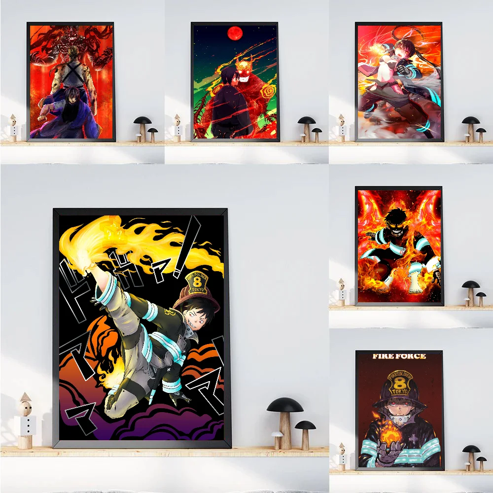 Anime F-Fire Force Poster Paper Print Home Bedroom Entrance Bar Cafe Art Painting Decoration