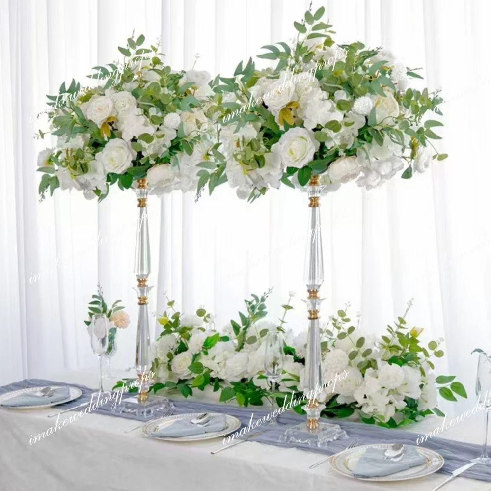 wedding table candlestick holder sliver Gold Metal CandleHolder Stand Table backdrop stick Centerpieces