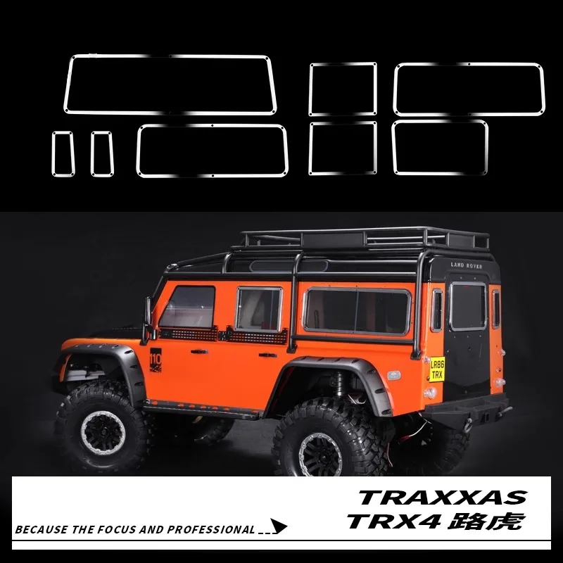 

Stainless Steel Window Frame Trim Kit for TRAXXAS TRX4 Defender 1/10 Scale RC Crawler Car - Realistic Detail Upgrade Accessories
