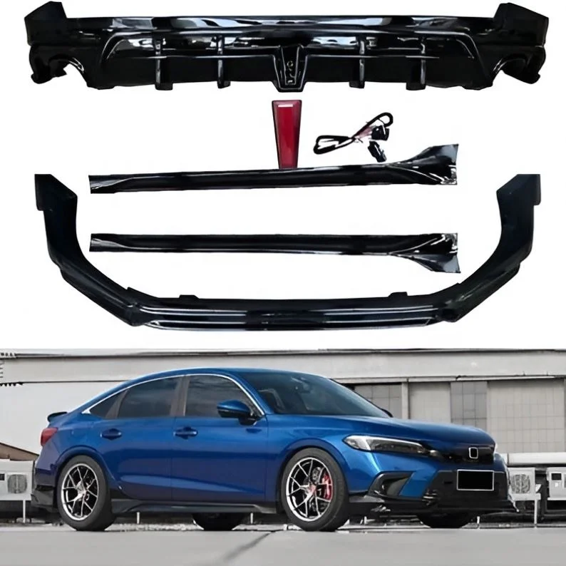 Car Accessories ABS Body Kit for 11th Honda Civics2022 2023 Upgrade Front lip Rear lip Side skirts Tail pipes