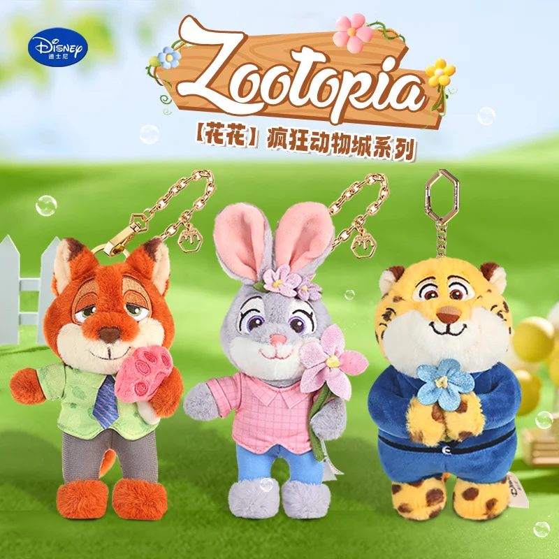 

Disney Zootopia цветок Джуди Ник Лиса плюшевый кулон девушка милый рюкзак брелок кулон игрушки подарок