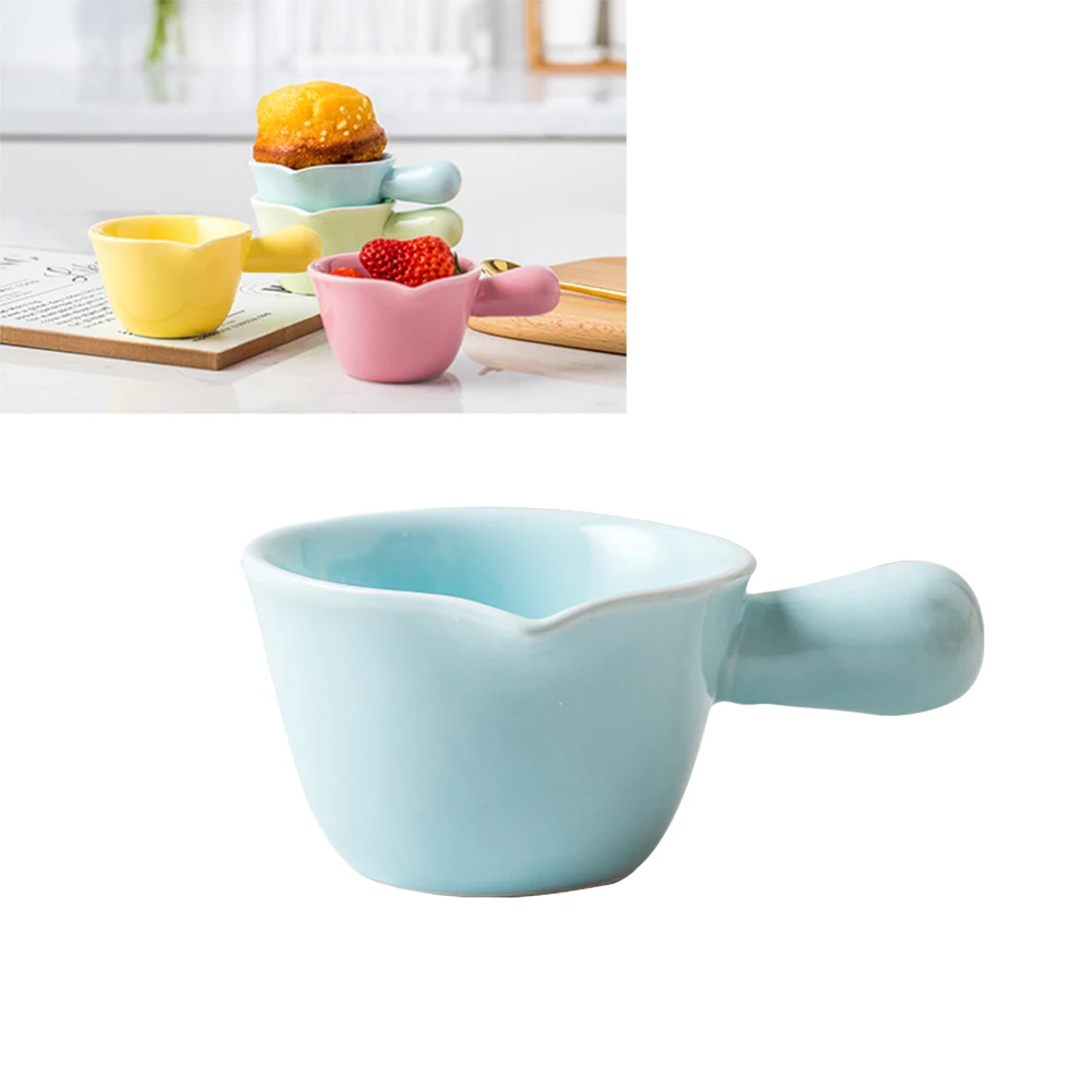 

Ceramic Milk Pot 70ml Blue Porridge Stew Soup Pot Mini Cookware Multifunctional Safe Healthy Gift Family Friends