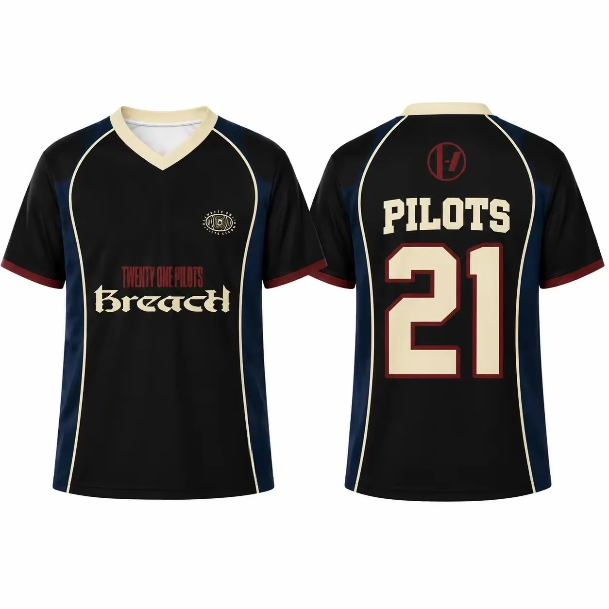 Twenty One Pilots Breach Rockband Sport-Trikot Herren T-Shirt Y2K Oversized 21 # Atmungsaktive Streetwear-Musik-Casual-Tops mit Grafik – Detail 5