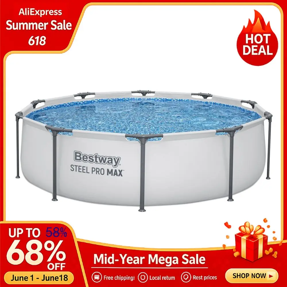 

Pro MAX 10 x 30 3.05m x 76cm Round Pool, Outdoor Swimming Pools