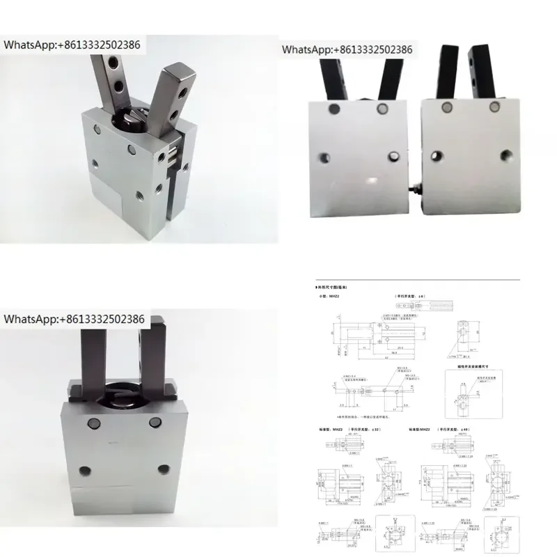 Finger Cylinder MHC2-10D 16D 20D 25D for Fixture Air Claw Cylinder MHC2-20D for Mask Machine Cylinder