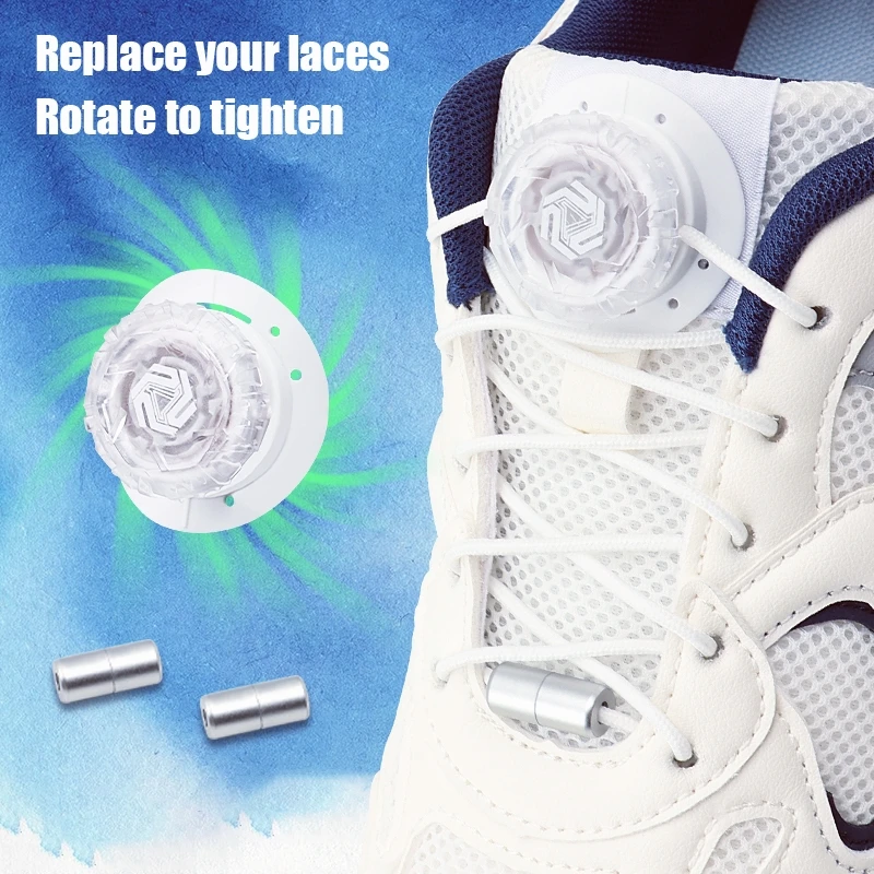 

New Install simple Swivel Buckle Laces Automatic Shoelaces Without ties Thick Rope Tennis Sneakers Shoelace Shoe Accessories