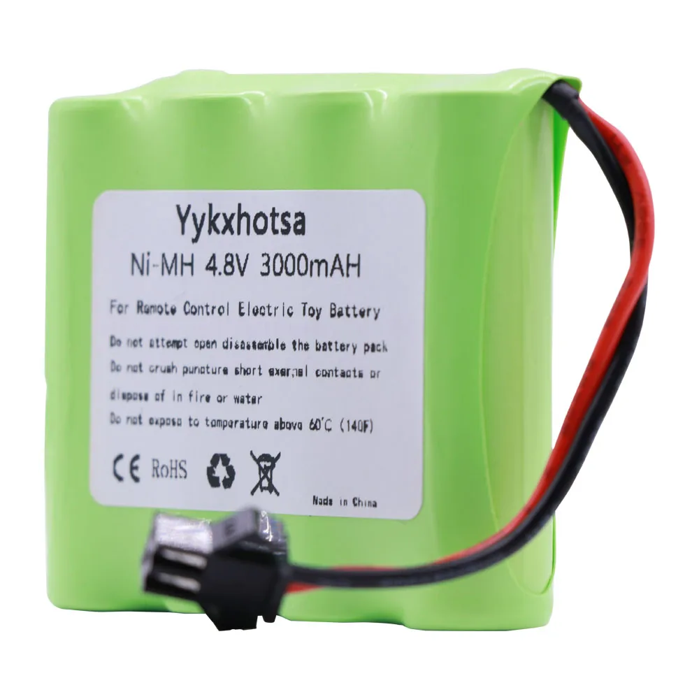 4.8v 3000mah NiMH Battery with Charger cable For Rc toys Cars Tanks Robots Boats Guns Ni-MH AA 4.8 V high capacity Battery Pack