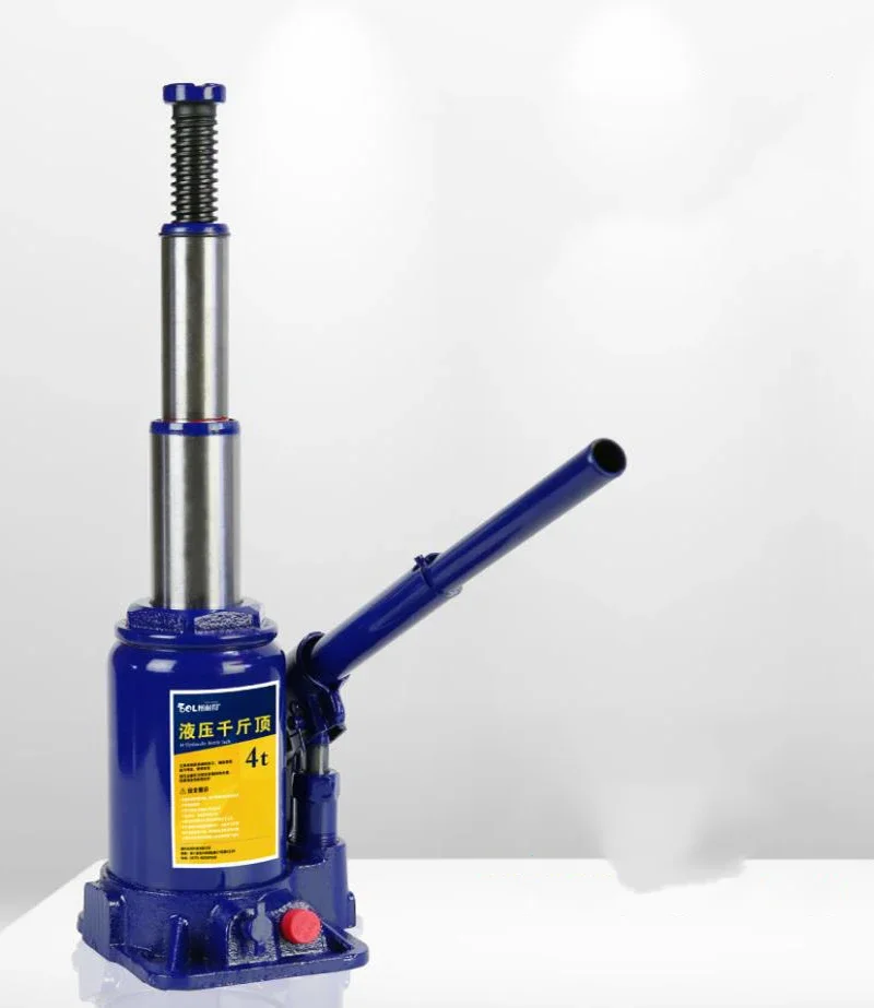 Vertical Hydraulic Jack with Safety Valve 4 Tons Low Version of The Car Jack Maximum Height 390mm Tool Part