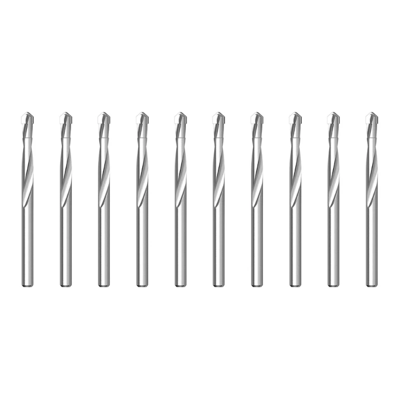 57QF 10Pcs Round Shank Drill Bit Twist Jobber Length Drill Bit Round Shank for Hardened Metal Iron Plastic and Wood Metal