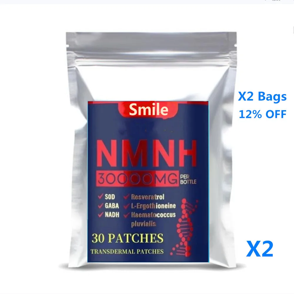 NMNH Transdermal Patches mit NAD Resveratrol, PQQ für Anti-Aging, Energie, Fokus, 30 Patches