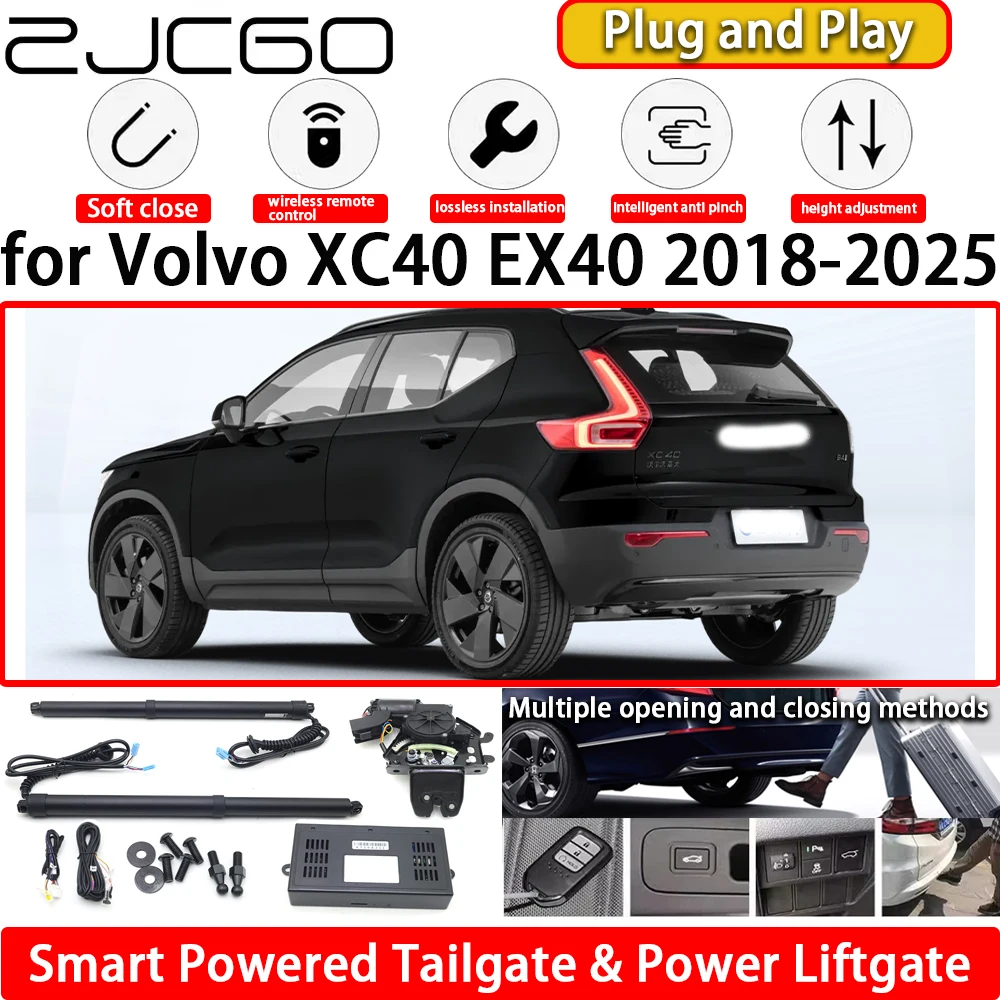 

ZJCGO for Volvo XC40 EX40 2018-2025 OEM Automatic Electric Powered Tailgate Power Liftgate Tail Gate Lift Kit System Plug & Play
