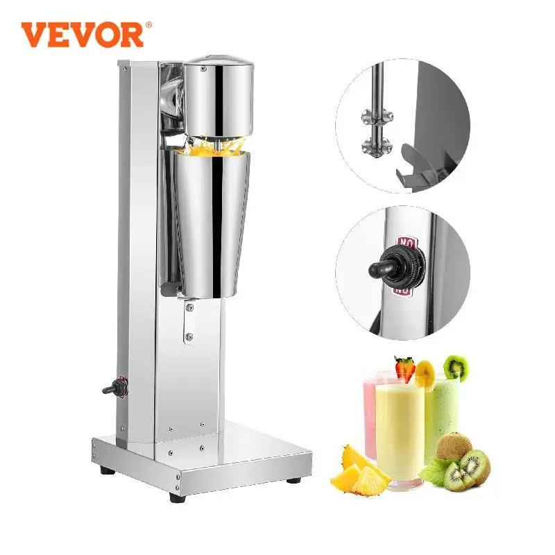 

VEVOR Milkshake Maker Kit Stainless Steel Electric 180W Single Head 800ml Cup Silver Milkshake Maker Machine 2 Speed Adjustable