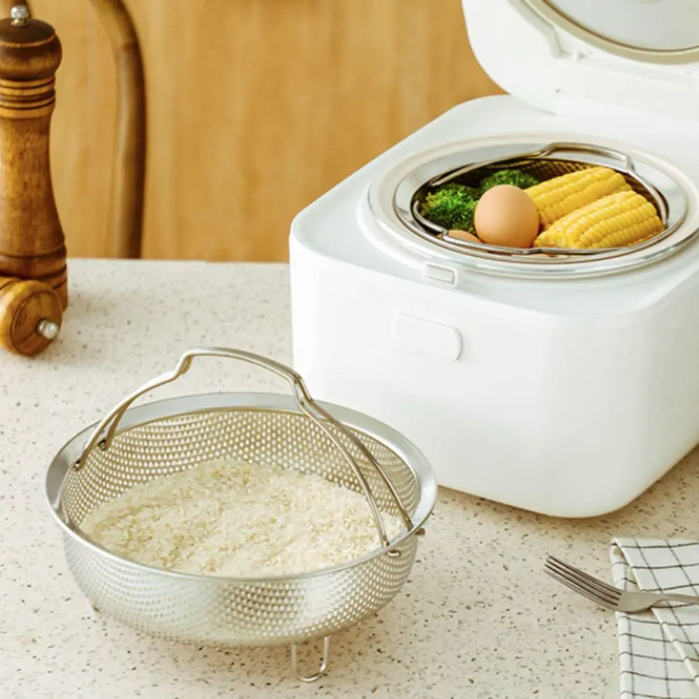 

Рисоварка из нержавеющей стали, корзина для пара, нержавеющая трехногая подставка, сливная корзина, складная ручка, устойчивый лоток для пароварки, духовка