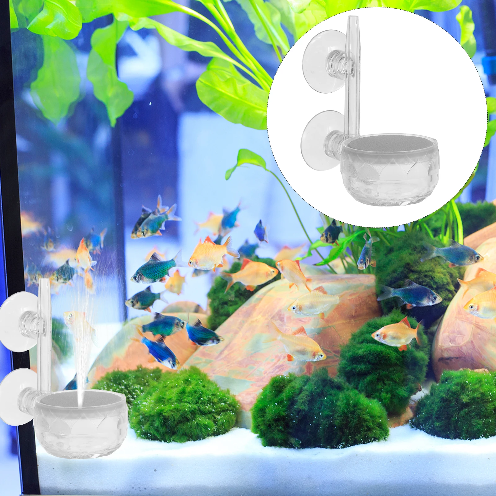 

Fish Tank Bubbler Aquarium Air Stone Diffuser Transparent Oxygen Pump Tray Bubble Disc for Fish Tank Hydroponic System