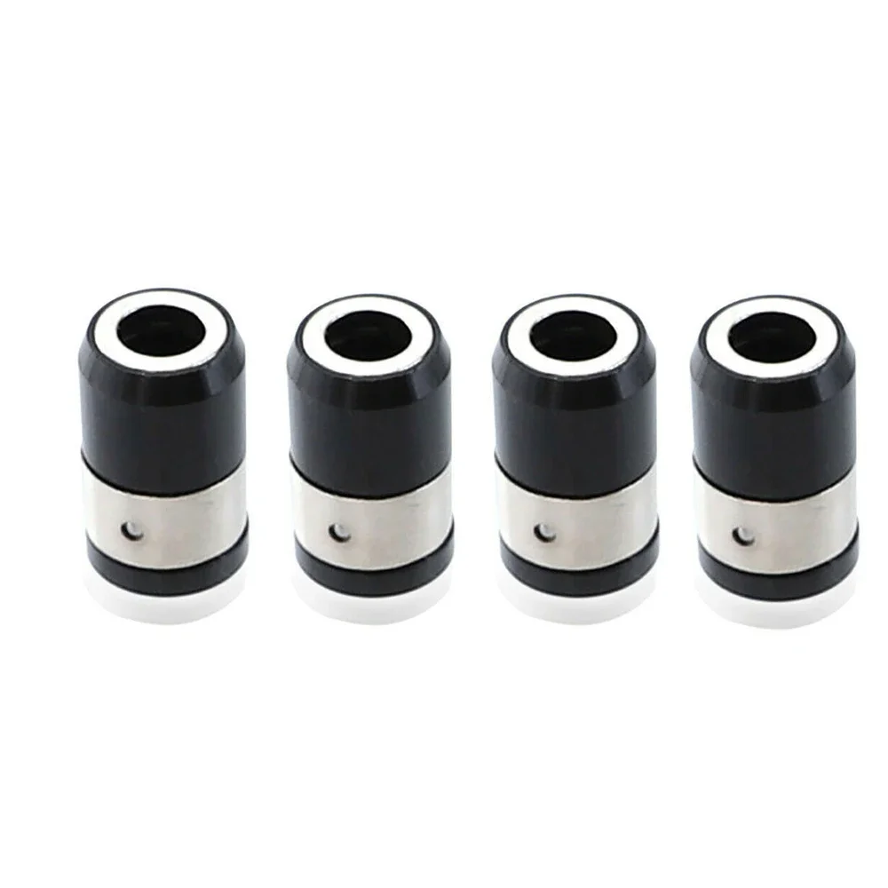 4pcs Magnetizer Ring Metal HRC60 Black Magnetic Steel Magnet Powerful Ring Strong Magnetizer Electric Screwdriver Bits tool