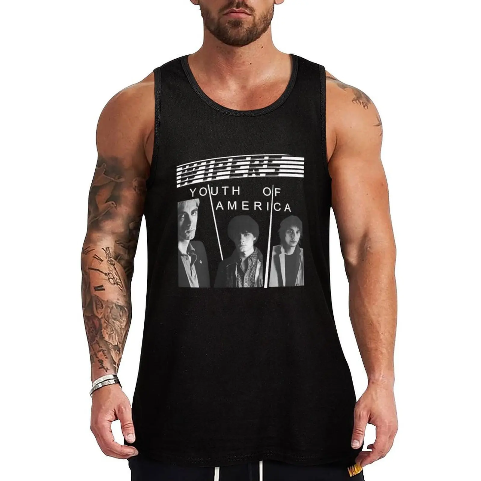 

Wipers - Youth of America Tank Top Beach Casual Tank Top Loose Fit Sleeveless Summer