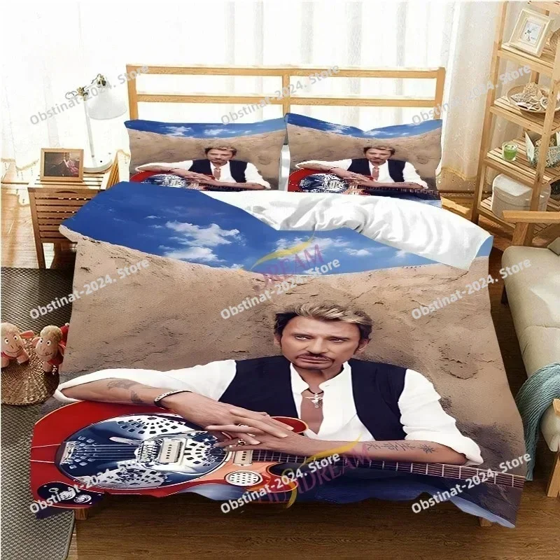 France Rock Singer J-Johnny H-Hallyday Bedding Set Single Twin Full Queen King Size Bed Set Aldult Kid Bedroom Duvet cover Sets