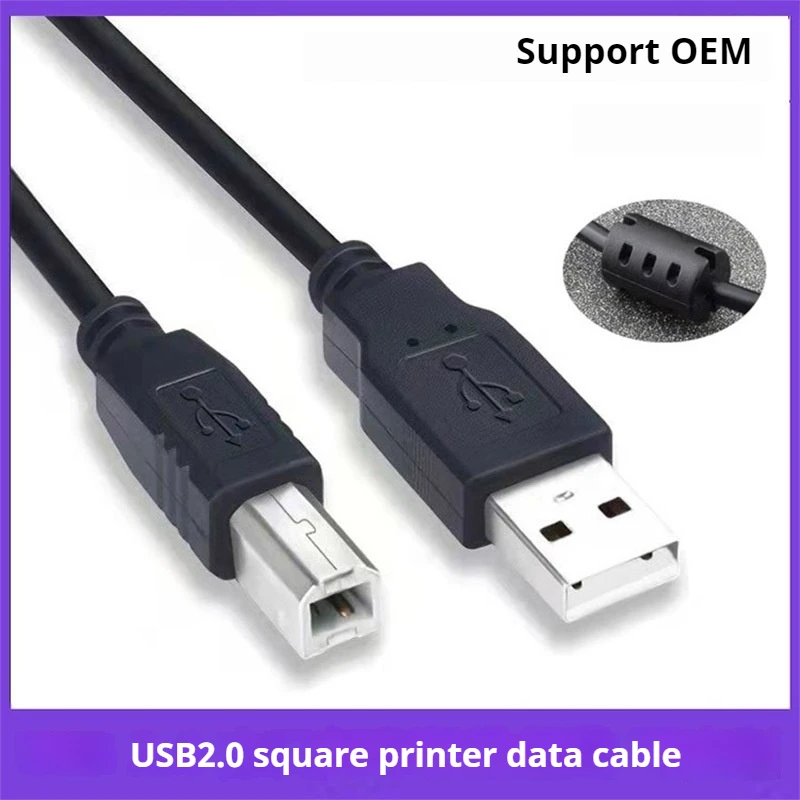 

Высокоскоростной USB-кабель 2,0 A-B папа, 10 шт., шнур для принтера Canon, Brother, Samsung, Hp, Epson, 1 м, 1,5 м, usb-кабель для принтера