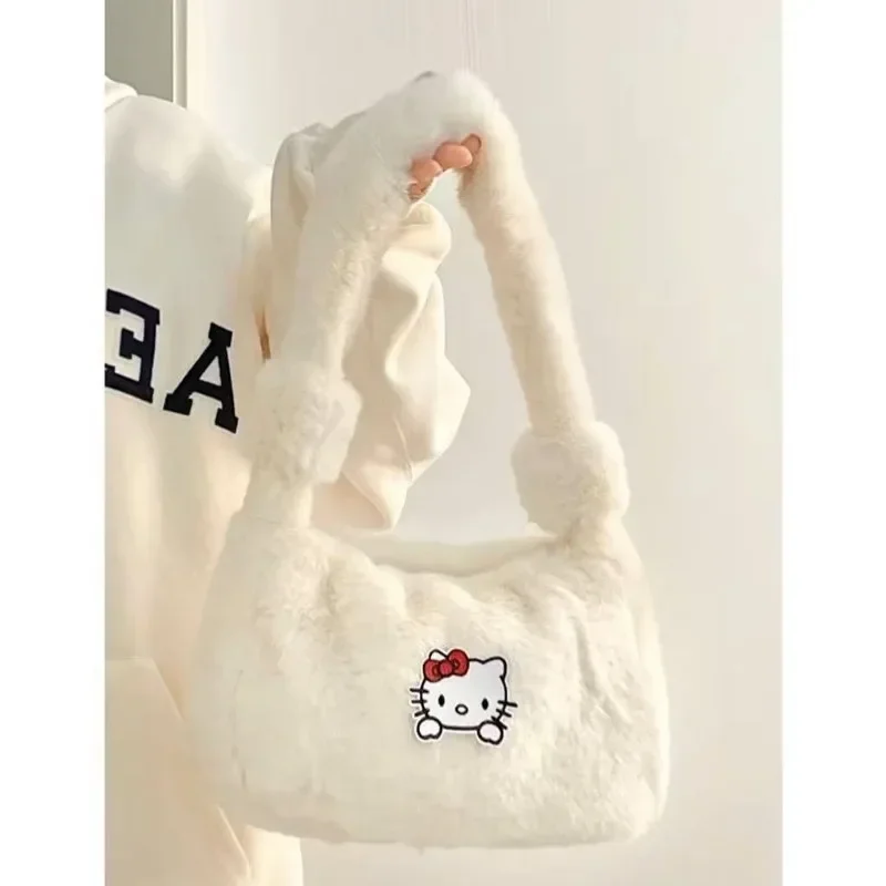 

Hello Kitty Anime Kawaii Sanrio Ins Fashion Sweet Storage Handbag Autumn Winter Y2k Shoulder Bag Fashion Lovely Gifts for Girls