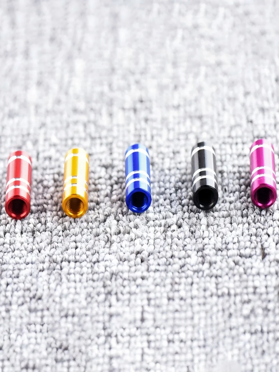 Bouchons de Valve Presta colorés en alliage d'aluminium pour pneus de roue de voiture, couvercles de Valve de pneu de vélo de Style français pour voitures et motos 4 pièces