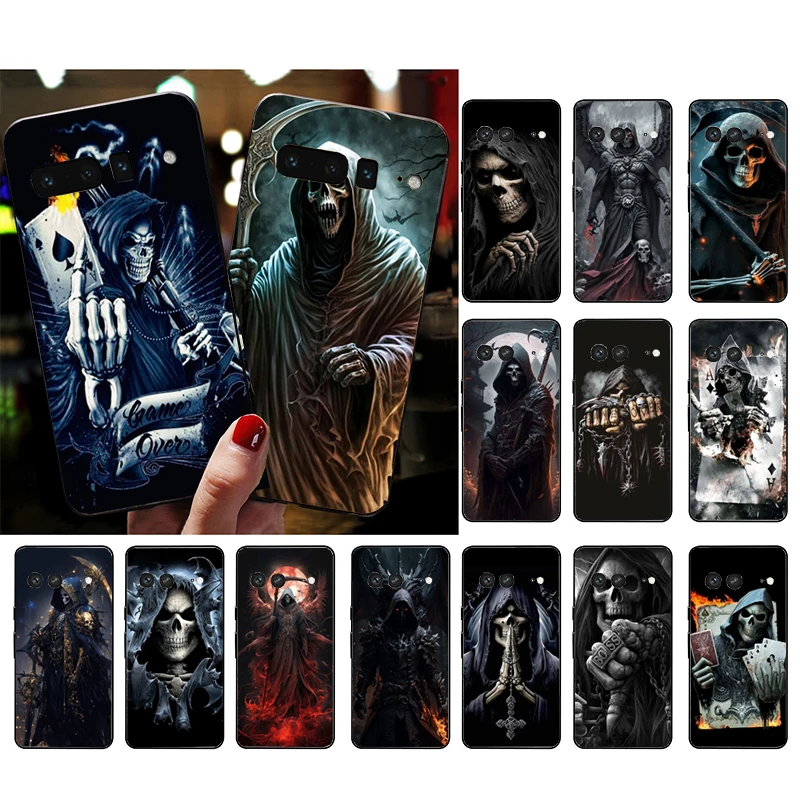 

Grim Reaper Skull Skeleton Phone Case For Google Pixel 9 Pro XL 8A 8 7 Pro 7A 7 6A 6 Pro Pixel 4 3 XL 5 6 4A