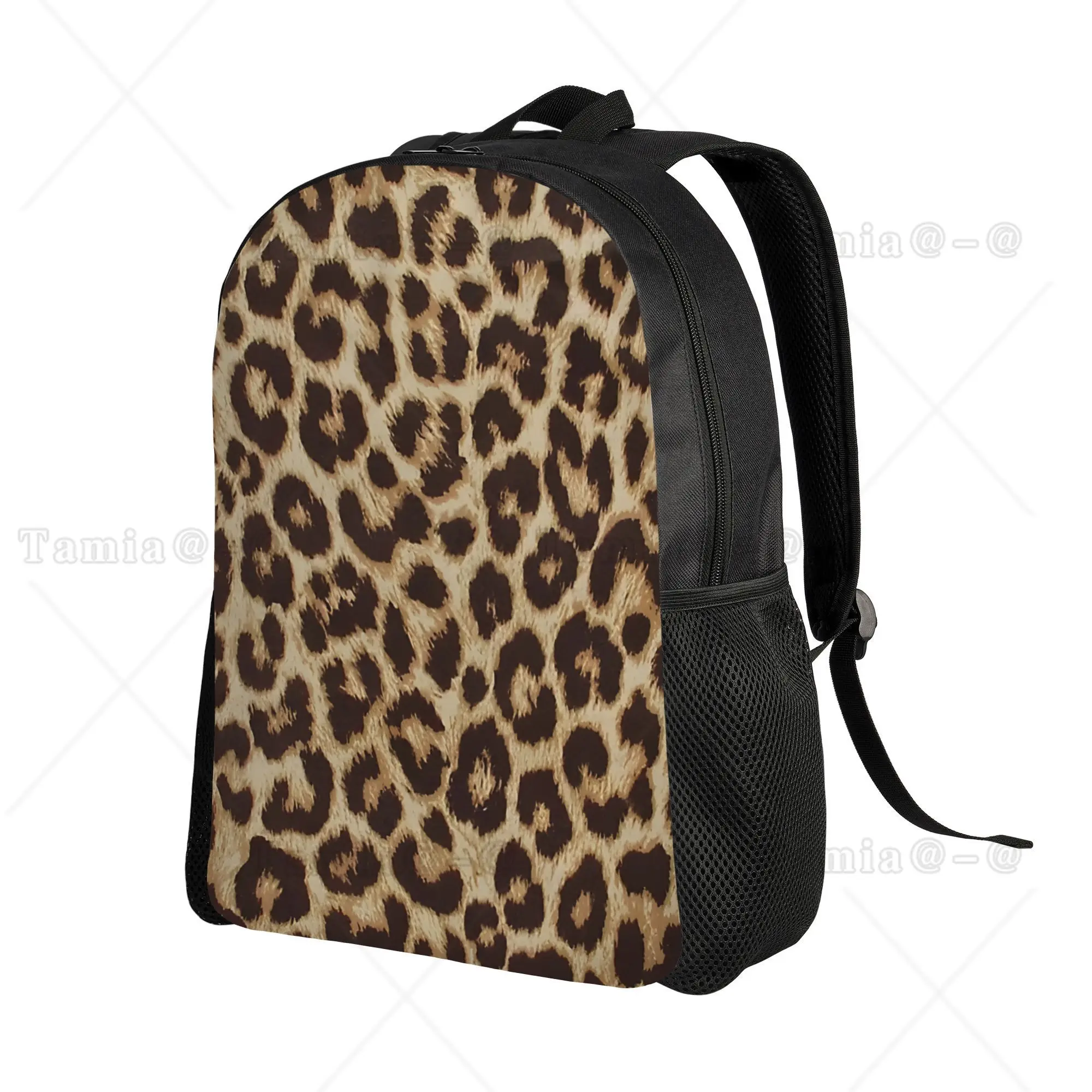 Classic Leopard Texture Backpack, Lightweight Casual School Travel Daypack