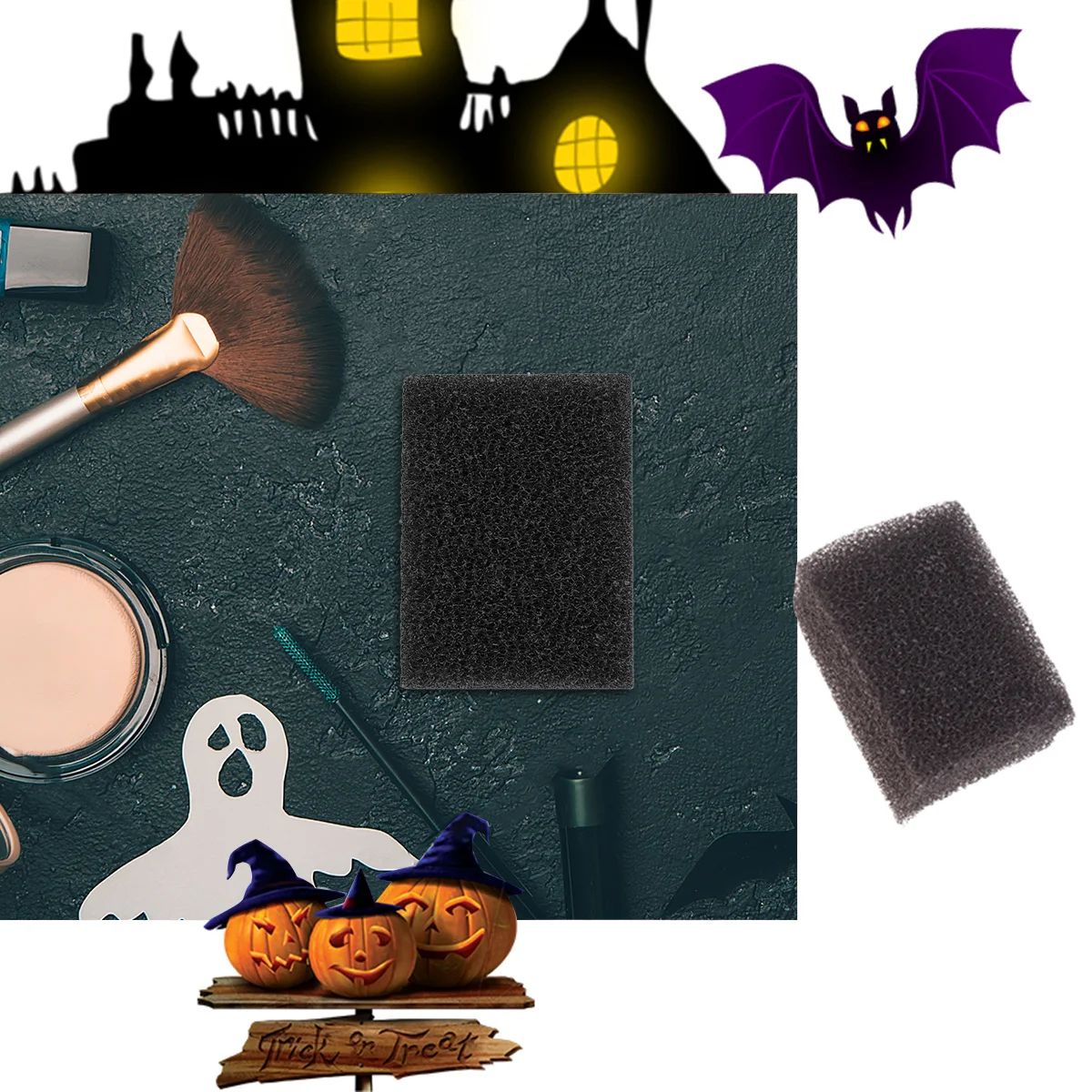 Halloween Makeup Sponge Special Effect Blood Scar Wound Makeup Coarse Hollow Portable Easy Use Finer Details Fake Blood Gel