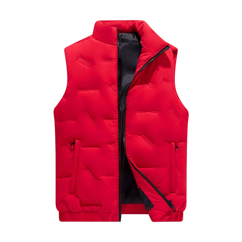Standing Collar 2024 Winter New Patchwork Zipper Pocket Elastic and Fashion Solid Color Versatile Casual Sleeveless Cotton Vest