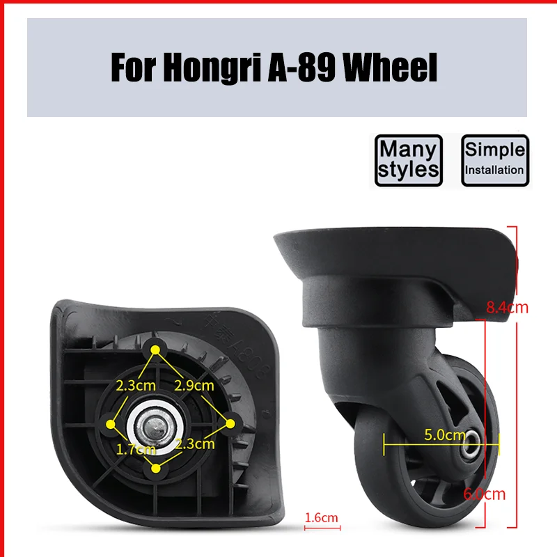 

Suitable For Hongri A-89 Universal Wheel Replacement Suitcase Smooth Silent Shock Absorbing Wheel Accessories Wheels Casters