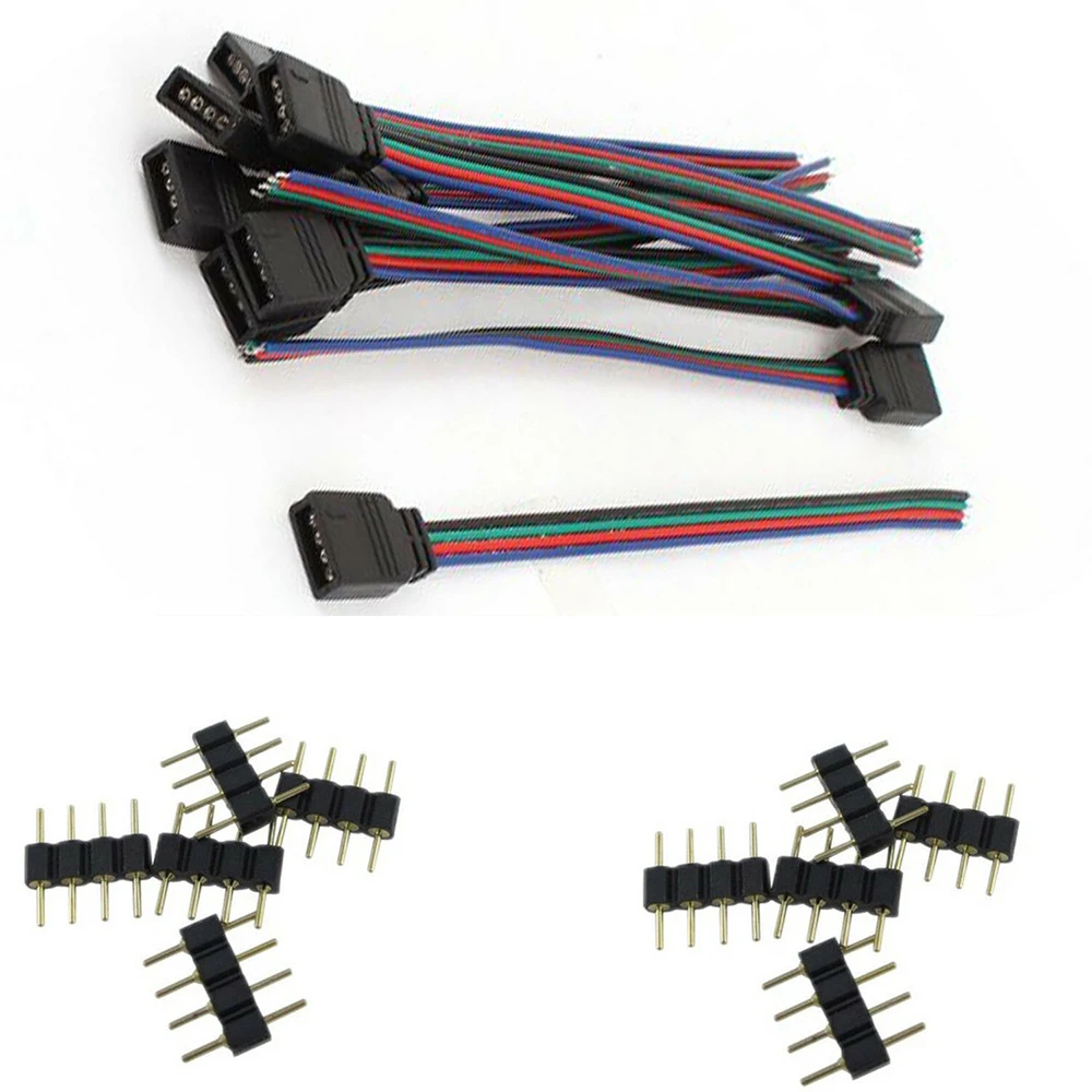 Hoge kwaliteit Praktische gloednieuwe Connector Kabel SMD3528/5050 Kabel Connector Vrouwelijke Flexibele Kit LED Licht Mannelijke Strip