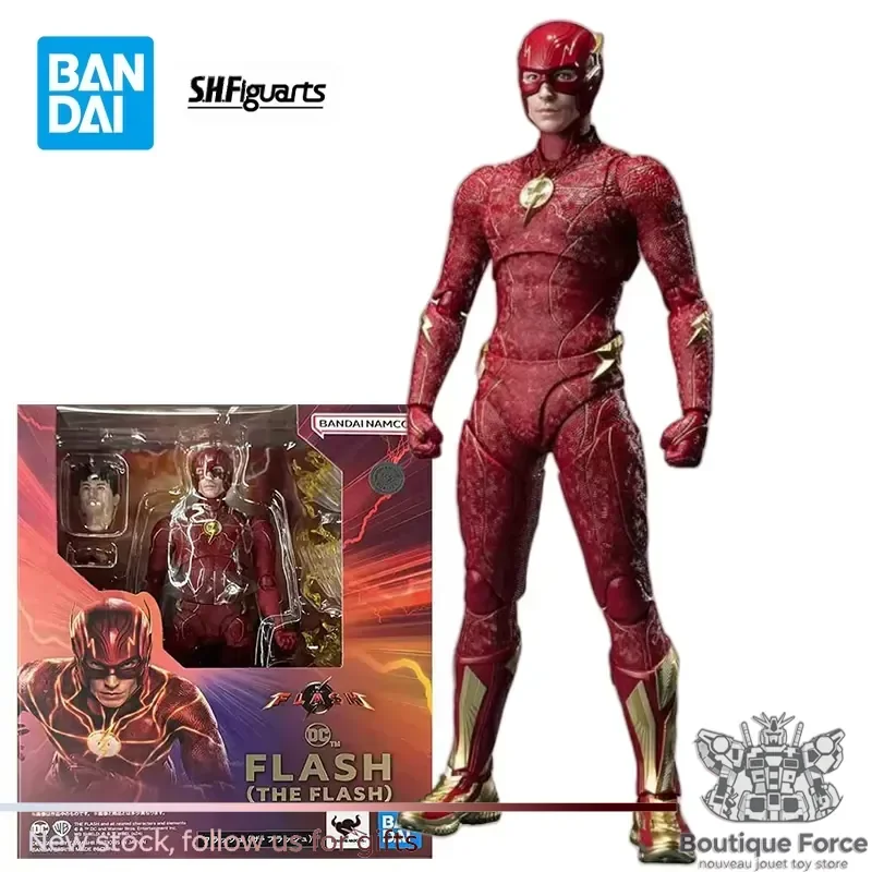 

BANDAI SHF Barry Allen THE FLASH Action Figure DC Justice League Anime Plastic Model Toy for Boys Collectible Gift with
